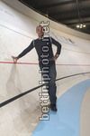 Paolo Bettini "in curva" sulla pista della Fiera di Milano