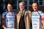 Davide Rebellin con Gilberto Simoni e Alfredo Martini