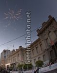 fuochi d'artificio alla presentazione delle squadre