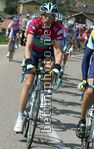 Andreas Kloden in azione con la maglia di leader