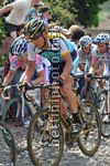 Lance Armstrong sul ciottolato a Bergamo Alta