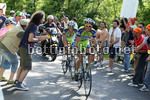 Ivan Basso e Franco Pellizotti in salita sul Vesuvio