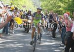 Ivan Basso scorta Pellizotti in salita
