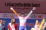 Denis Menchov sul podio in rosa