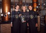 Franco Pellizotti con Mauro Da Dalto e Tiziano Dall'Antonia alla Distilleria Bonaventura Maschio 