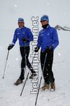 Franco Pellizotti con Roman Kreuziger nella neve