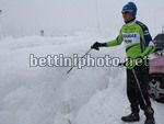 Ivan Basso nella neve al Passo San Pellegrino