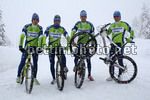 Ivan Basso con Roman Kreuziger, Vincenzo Nibali e Franco Pellizotti con le mountain bike